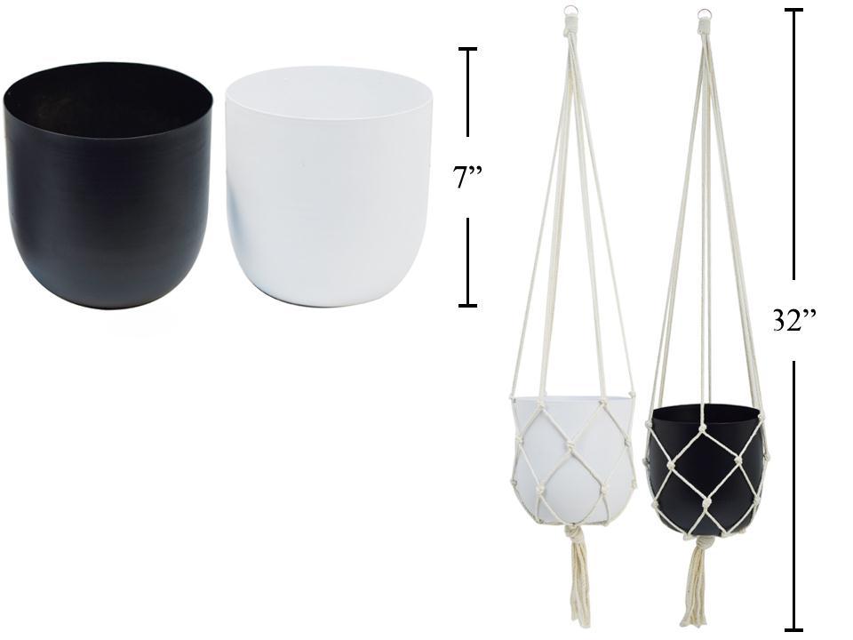 Hanging Planter w/ Macrame 7"