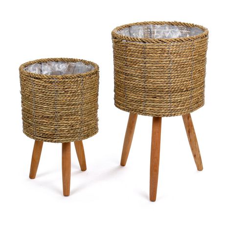 Natural Mat Grass Plant Stand 8.5"